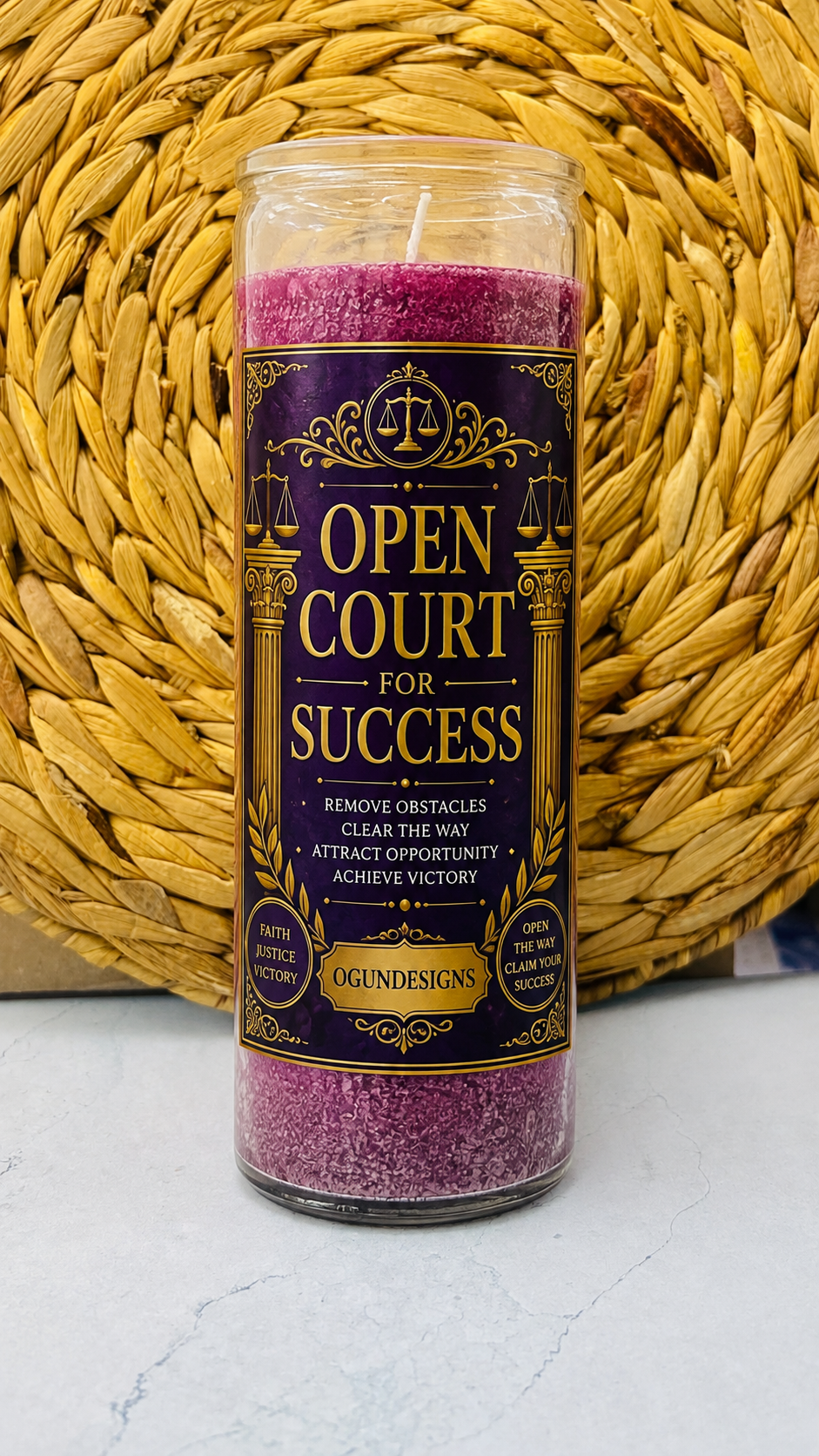 Court Candles, Court Case Candles, Open Court for Success, Velas De Corte, Abre Camino para Exito