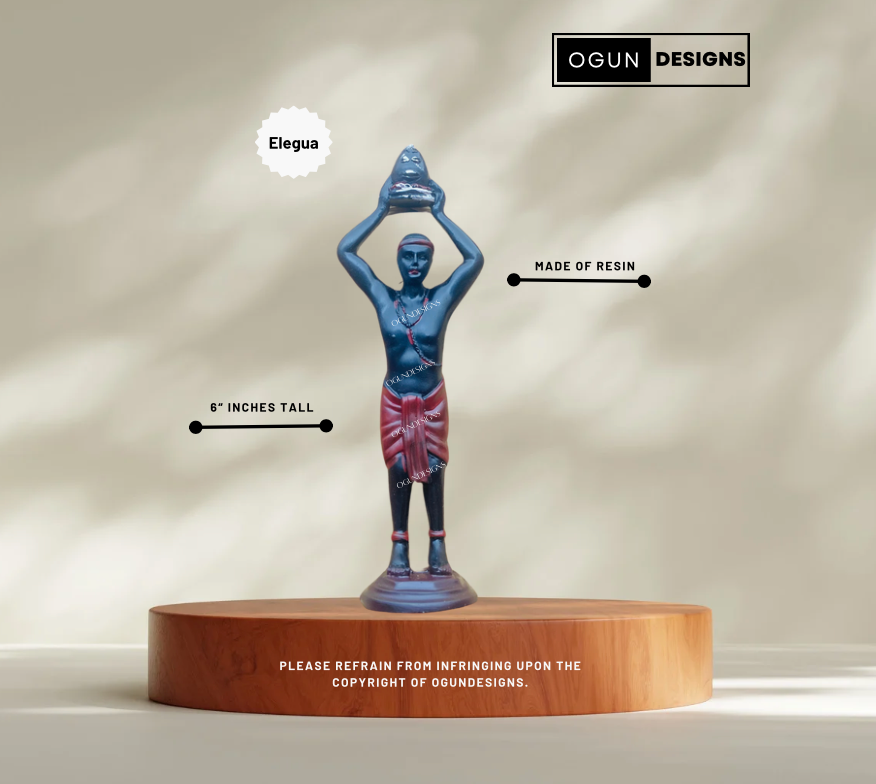 6'' Inch Elegua Statue, Orisha Santeria Statue
