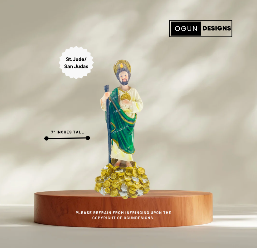 7'' Inch St.Jude statue, San Judas Religious Statue, Religious Statue, Mexican Statue