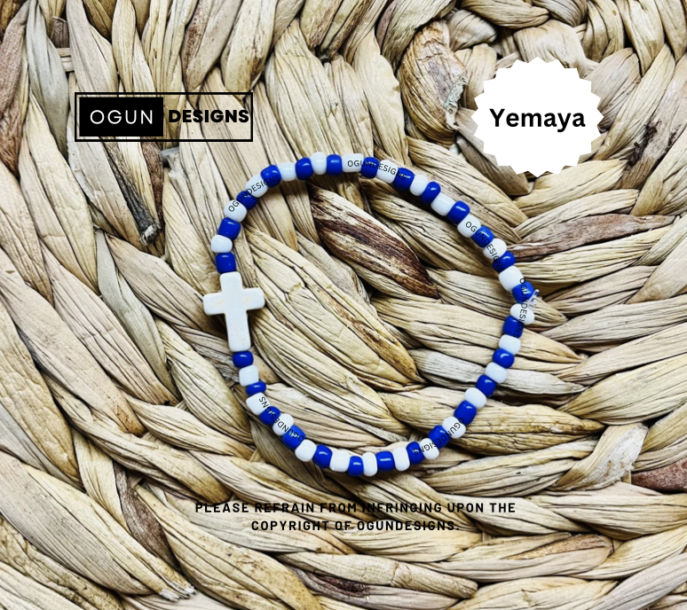 Orisha Santeria Yoruba Protection Bracelets, Yemaya Eleke Bracelet, Yemaya protection Bracelet