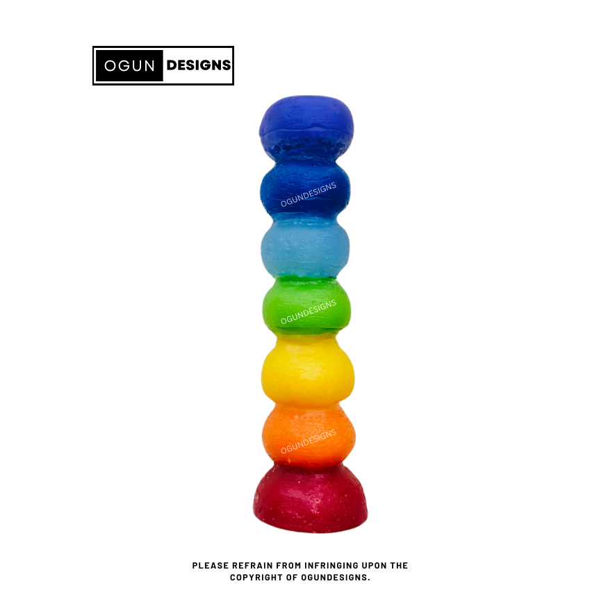 7 Knob Chakra Candle, Chakra Candles, Seven Color Knob, Siete Nudos velas de Chakra, Chakra Velas