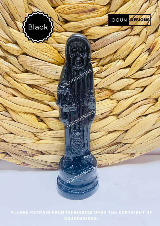 Our Mother Holy Death 5" Inches Tall, Black Holy Death Statue, Altar and protection statue/Nuestra Señora Santa Muerte 5" Pulgadas Alto