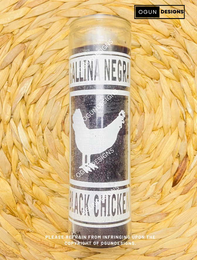 Cleansing Candle, Black Chicken Cleansing Cane/Vela de Limpia, Gallina Negra Vela Para Limpia