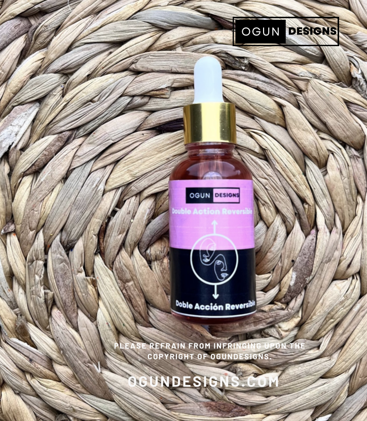 Double Action Reversible Oil, Pink&Black Reversible/Aceite Reversible de Doble Acción, Reversible Rosita y Negro