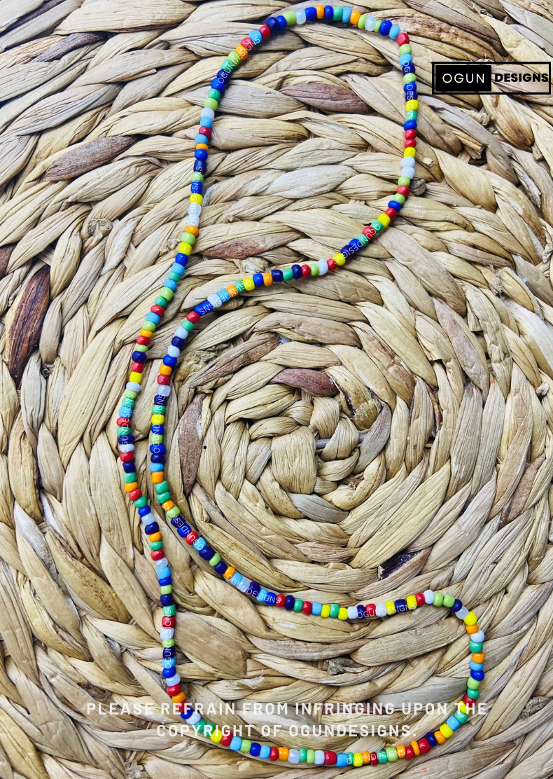 7 African Power Eleke Necklace, 7 potencias Collar, 7 Eleke Santeria Yoruba Orisha Necklace, Collar