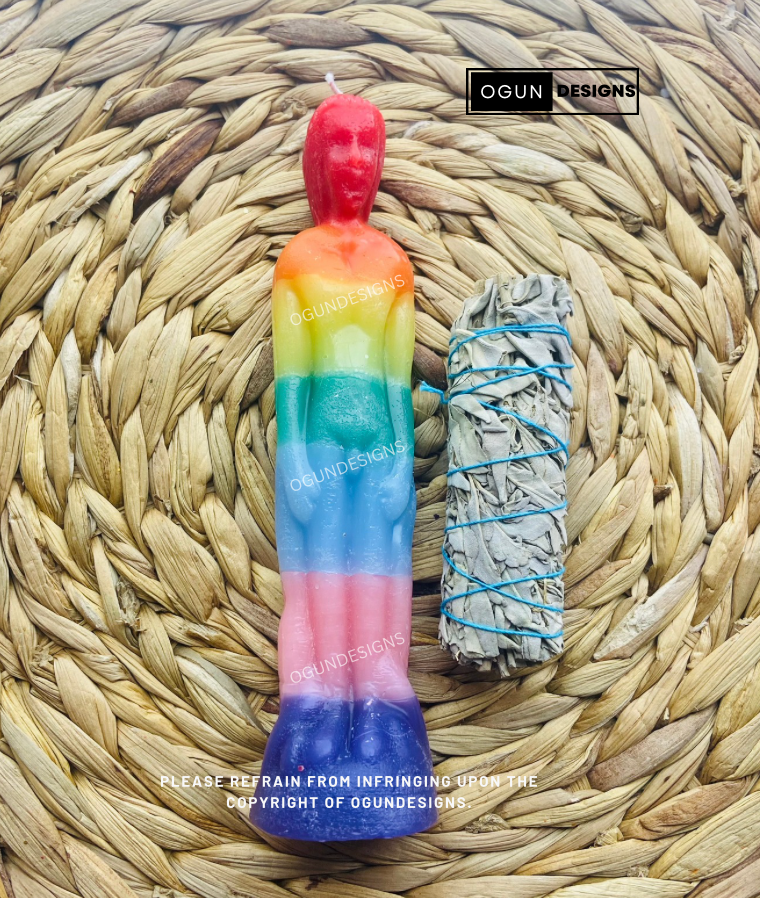 Chakra Aura Figure Candles, Cleansing Candle, Chakra Candles, Velas De Chakra Figuras, Velas De Limpia