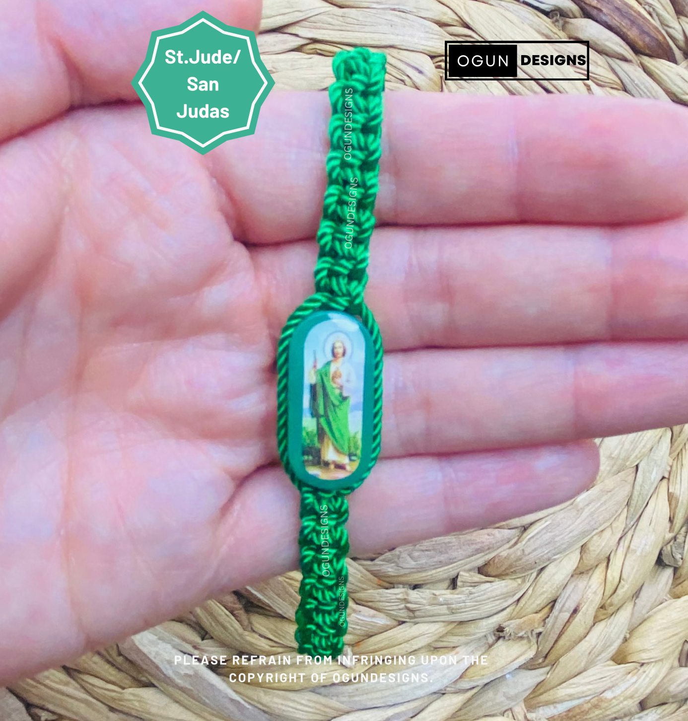 San Judas Pulsera De Proteccion, St.Jude Protection Bracelet, Bracelet Unisex Casual Travel Faith