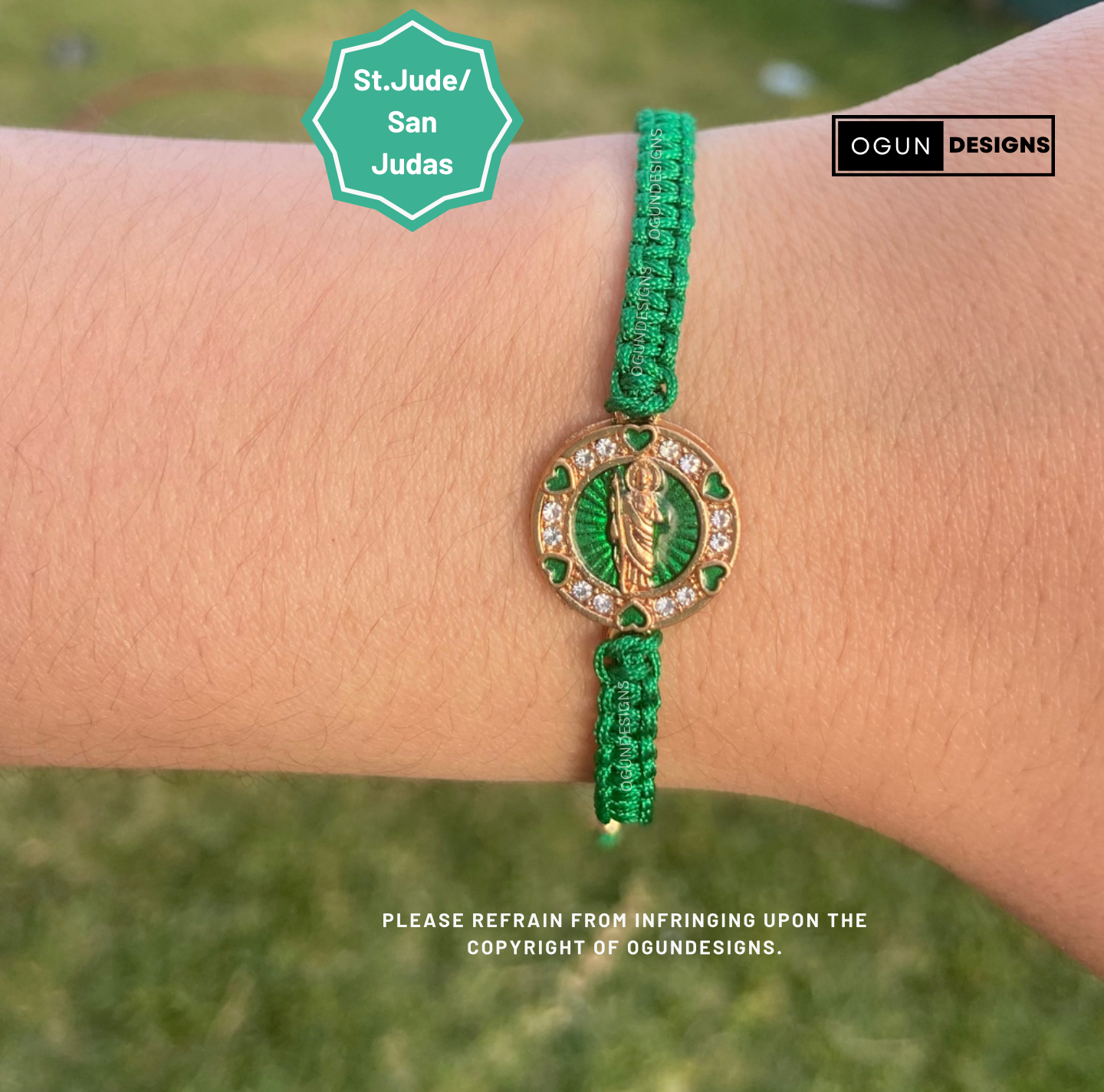 San Judas Pulsera De Proteccion, St.Jude Protection Bracelet, Bracelet Unisex Casual Travel Faith