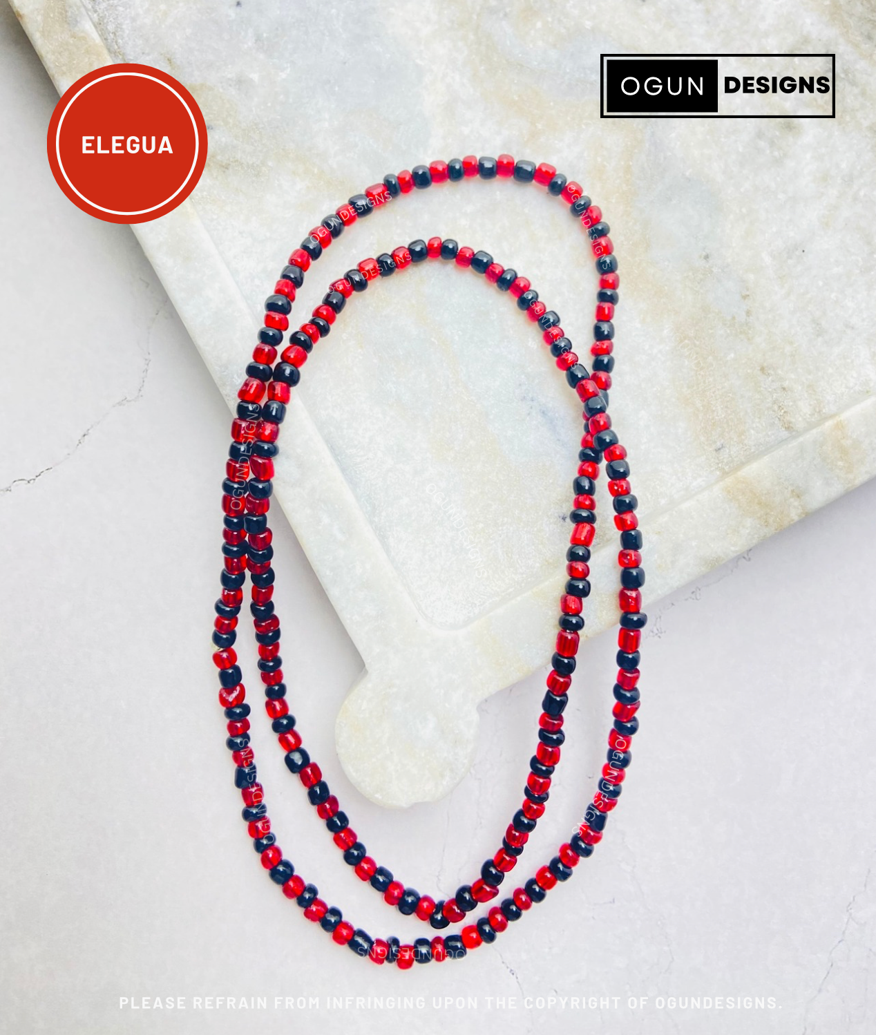 Elegua Eleke Necklace, Elegua protection Necklace, Orisha Santeria Yoruba Protection Necklace, Collar De Elegua