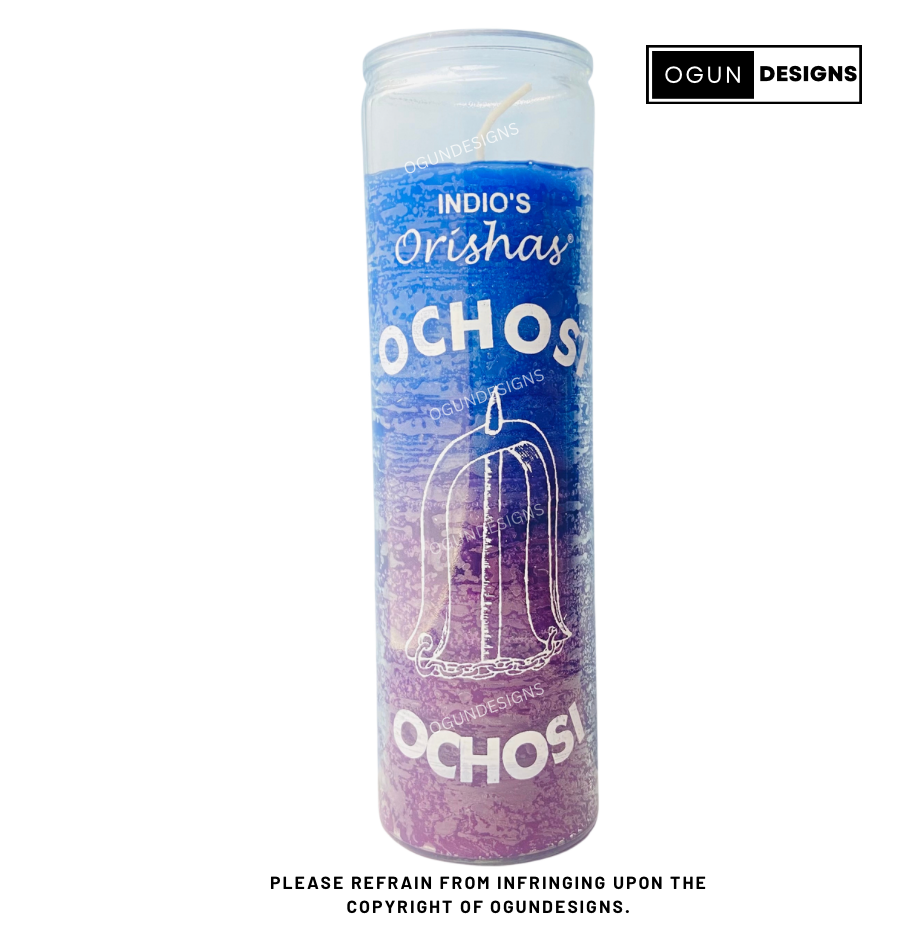 Ochosi Orisha Candle, Goodluck and Open Roads, Vela de Ochosi Orisha, Buena Suerte y Abre Camino