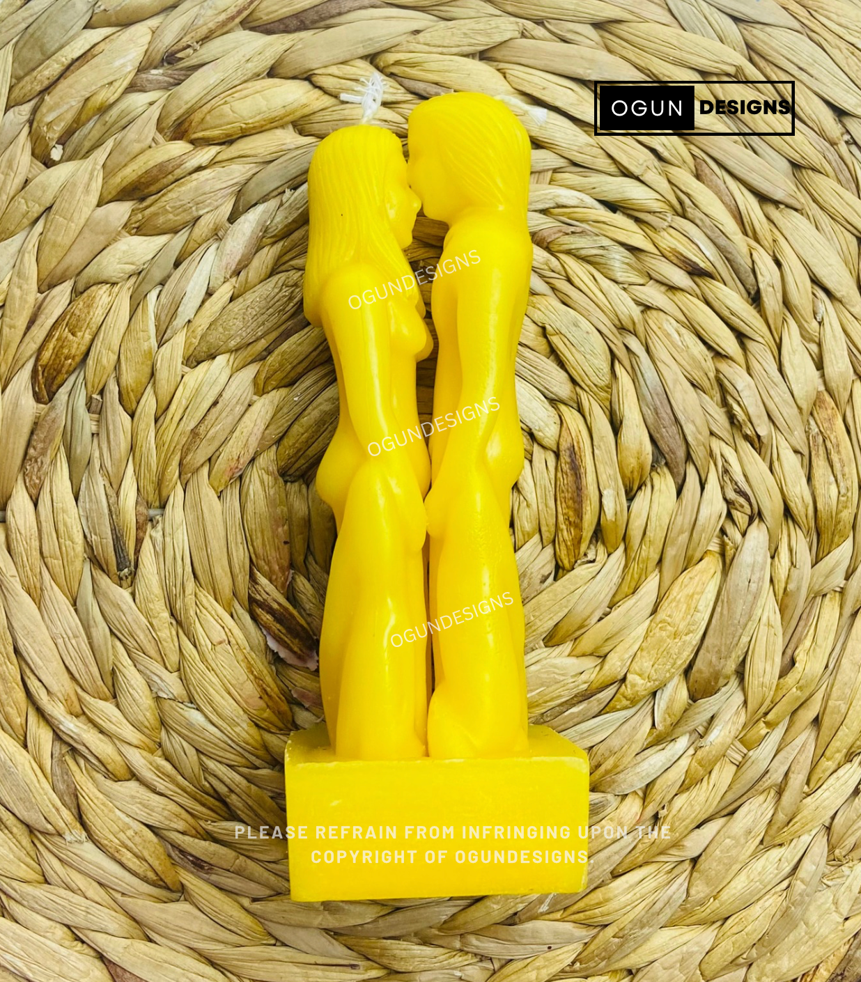 Yellow Couple's Candle, Love Candles, Relationship and Attraction, Vela Amarilla para parejas, velas para el amor, Relaciones y atracción