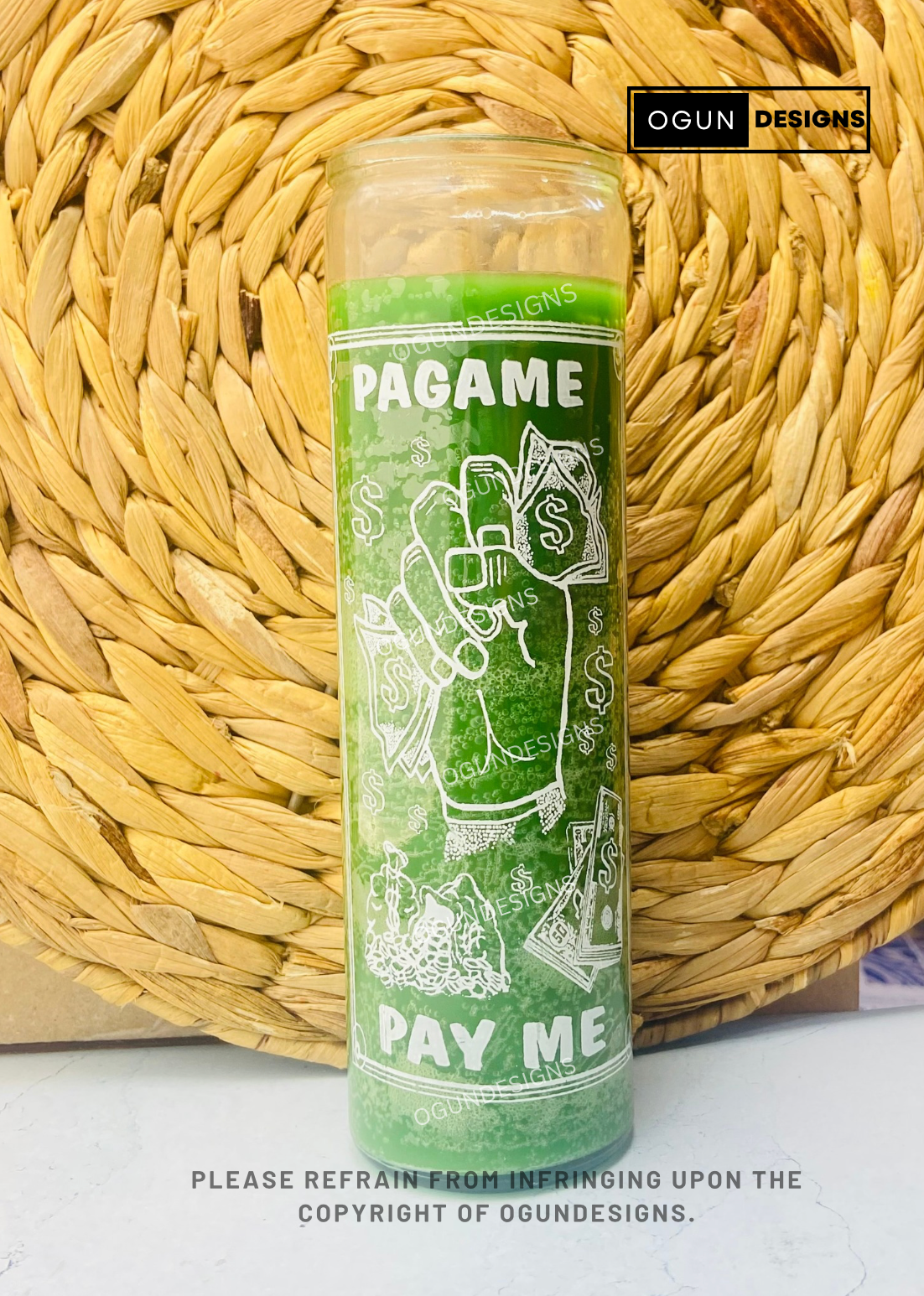 Pay Me Glass Candle, Pagame Vela de Vidrio, Success and Open Roads, Exito y Abre Camino