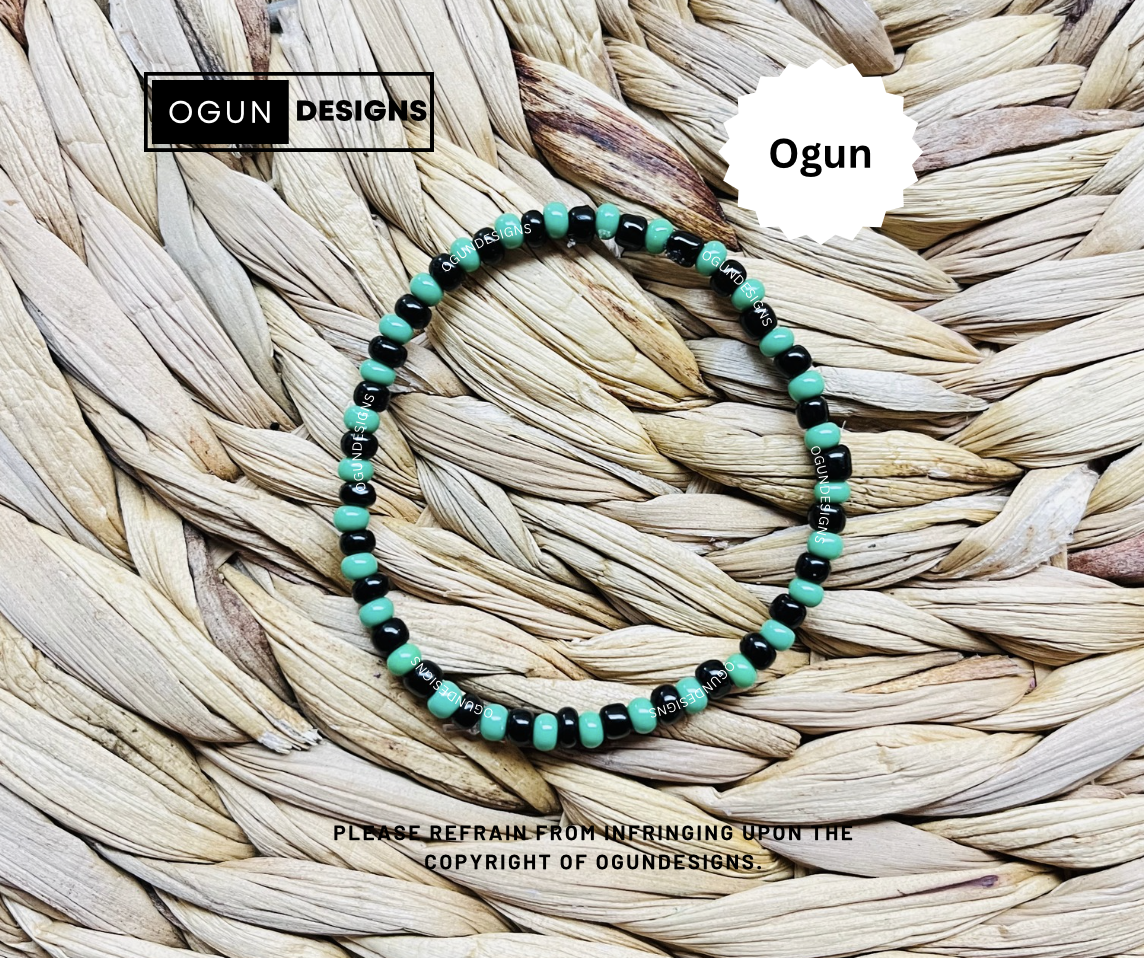 Orisha Santeria Yoruba Protection Bracelets, Ogun Eleke Bracelet, Ogun protection Bracelet