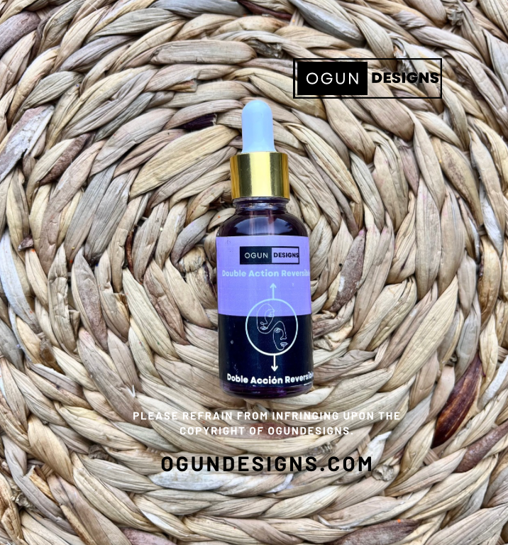 Double Action Reversible Oil, Purple&Black Reversible/Aceite Reversible de Doble Acción, Reversible Morado y Negro