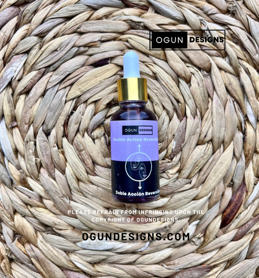 Double Action Reversible Oil, Purple&Black Reversible/Aceite Reversible de Doble Acción, Reversible Morado y Negro