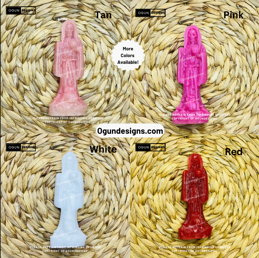 Holy Death Candles, Holy Death Figure Candles, Velas De La Santa Muerte De Figura