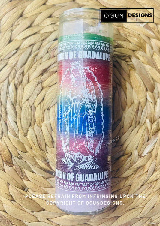 Our Lady of Guadalupe Protection Candle, Vela De Protección De Nuestra Señora De Guadalupe
