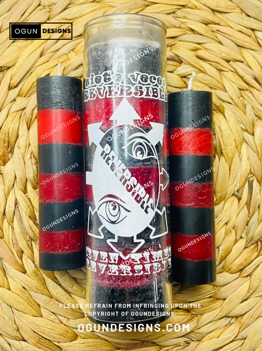 Seven Times Reversible, Cleansing Candle, Clean Witchcraft, Siete Veces Reversibles, Vidrio Reversibles,Vela Reversible, Brujería Limpia
