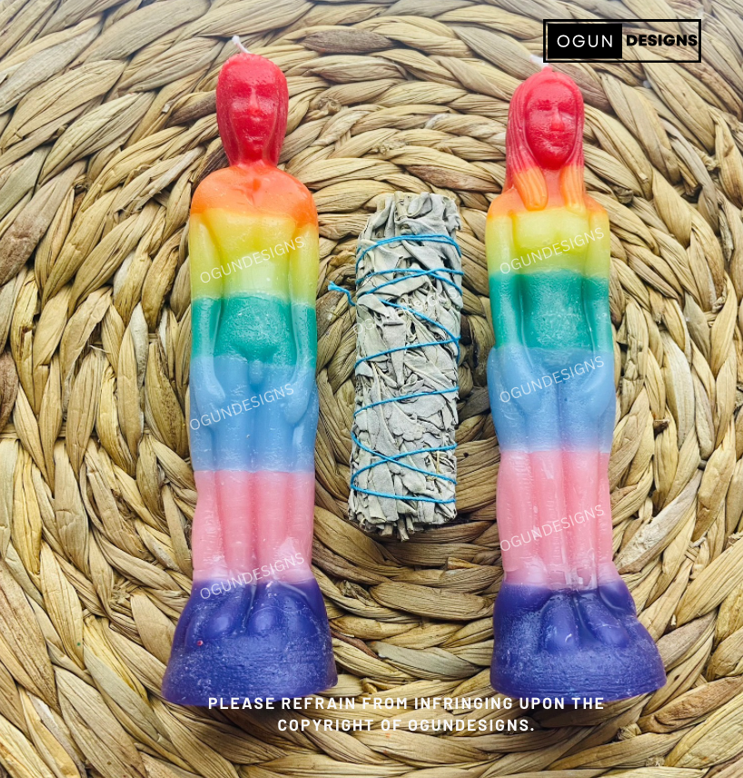 Chakra Aura Figure Candles, Cleansing Candle, Chakra Candles, Velas De Chakra Figuras, Velas De Limpia