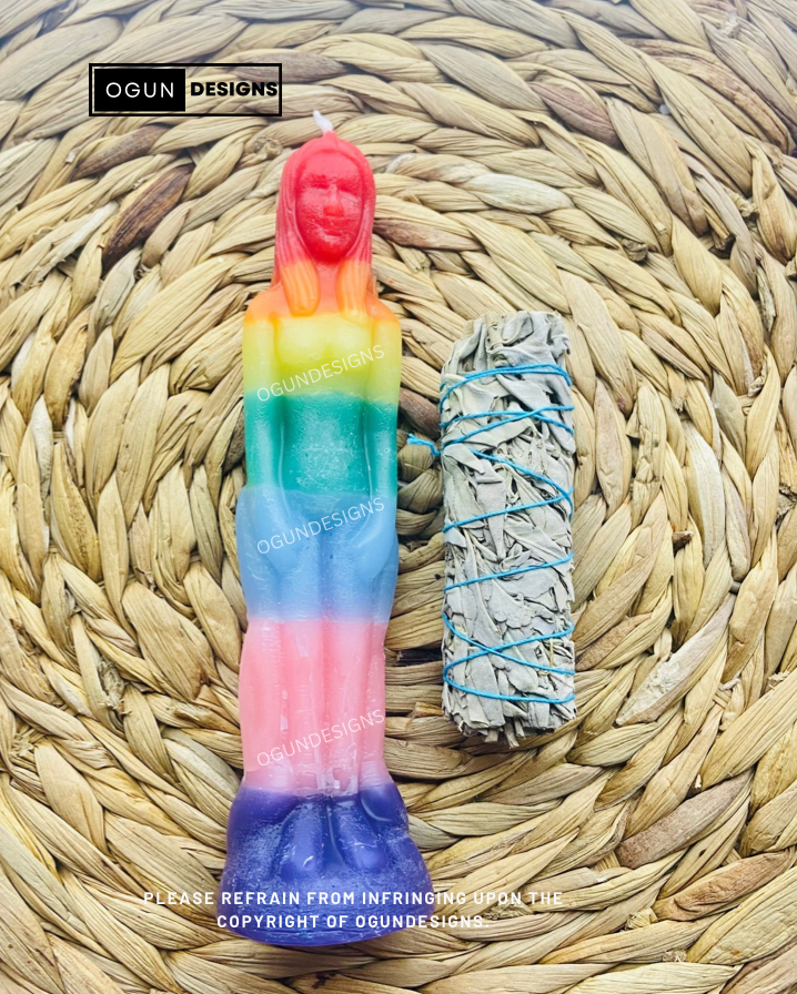 Chakra Aura Figure Candles, Cleansing Candle, Chakra Candles, Velas De Chakra Figuras, Velas De Limpia