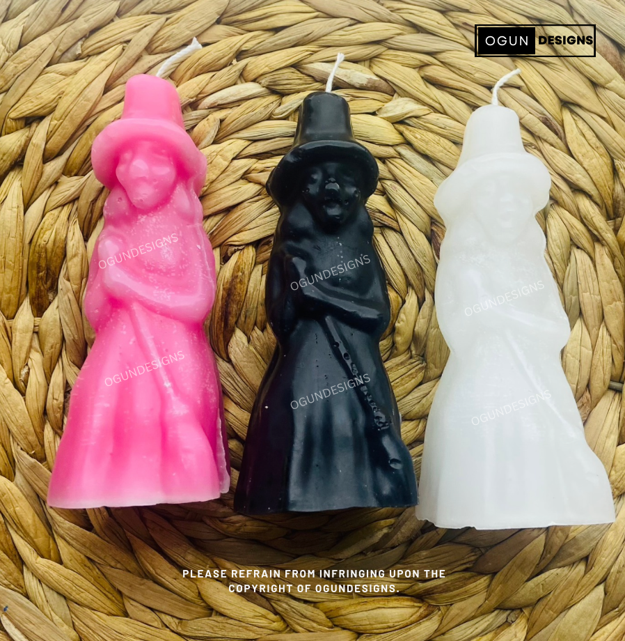 Witch Figure candles, Love, Cleansing, Open Roads, Figura de Brujas, Amor, Limpia, y Abre Camino