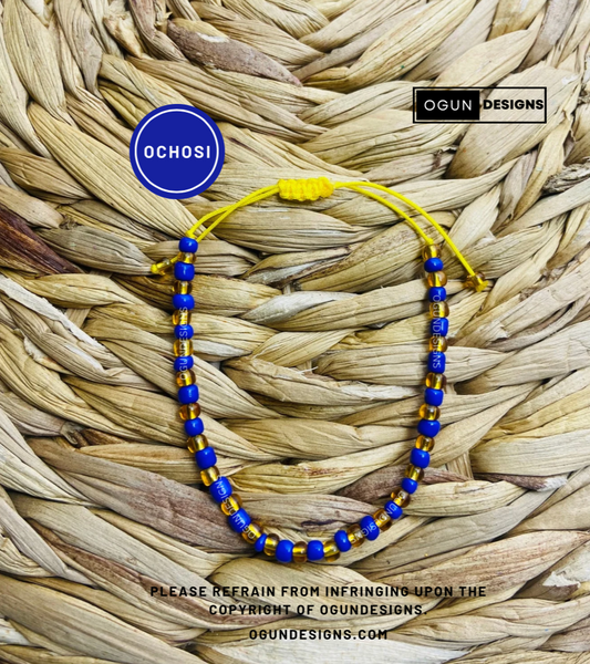 Ochosi Bracelet, Orisha Santeria Eleke Bracelet, Pulsera De Ochosi De Proteccion