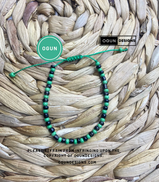 Ogun Bracelet, Orisha Santeria Eleke Bracelet, Pulsera De Ogun De Proteccion