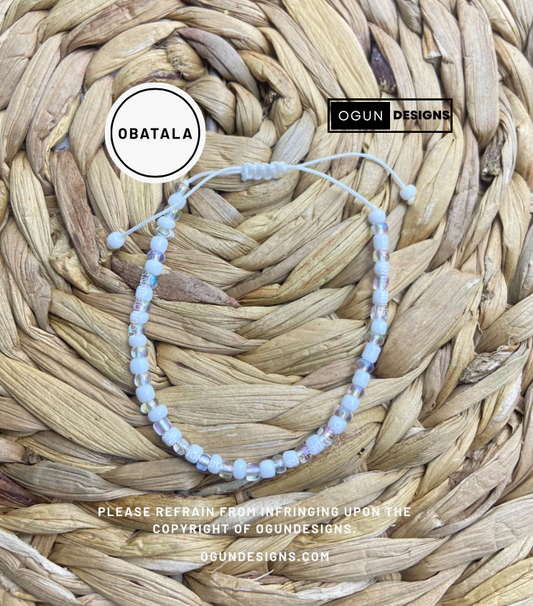 Obatala Bracelet, Orisha Santeria Eleke Bracelet, Pulsera De Obatala De Proteccion