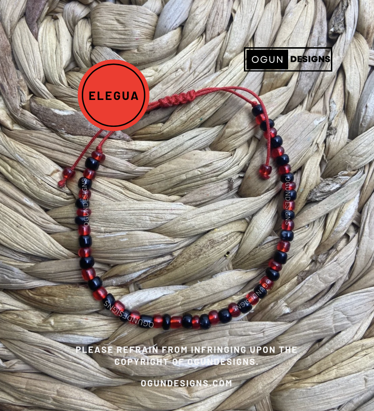Elegua Bracelet, Orisha Santeria Eleke Bracelet, Pulsera De Elegua De Proteccion