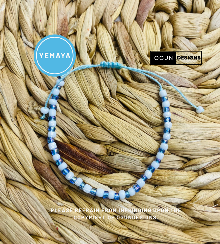 Yemaya Eleke Bracelet 3 Pack, Orisha Santeria Yoruba Protection Bracelets, Yemaya protection Bracelet