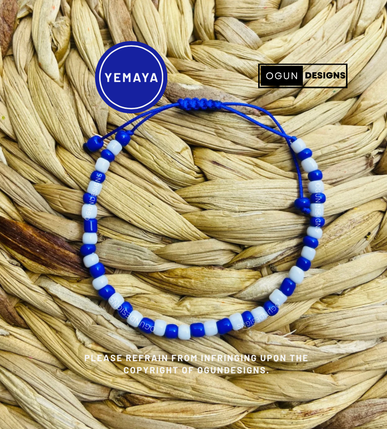 Yemaya Eleke Bracelet 3 Pack, Orisha Santeria Yoruba Protection Bracelets, Yemaya protection Bracelet