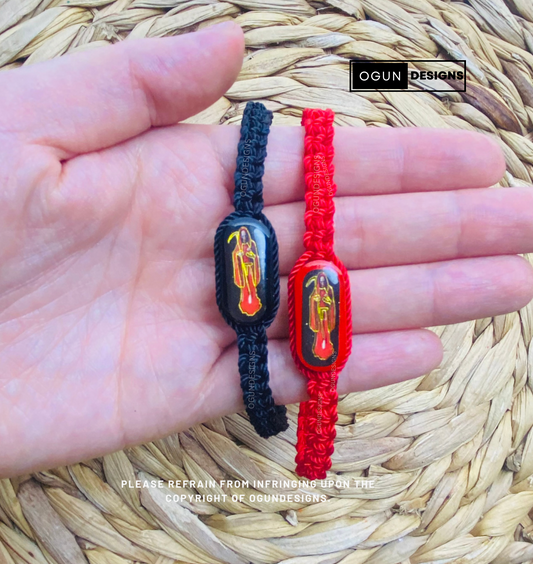 Holy Death Protection Bracelet, Pulsera De Proteccion De La Santa Muerte