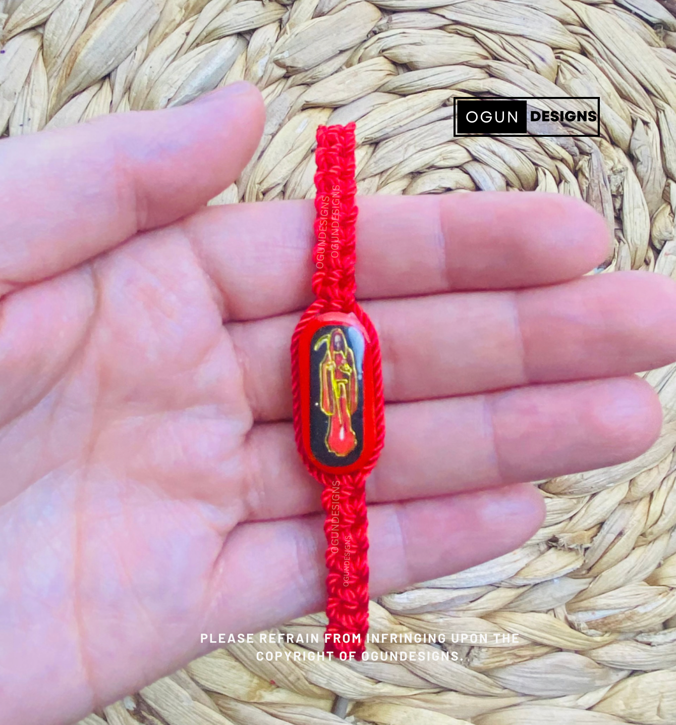 Holy Death Protection Bracelet, Pulsera De Proteccion De La Santa Muerte