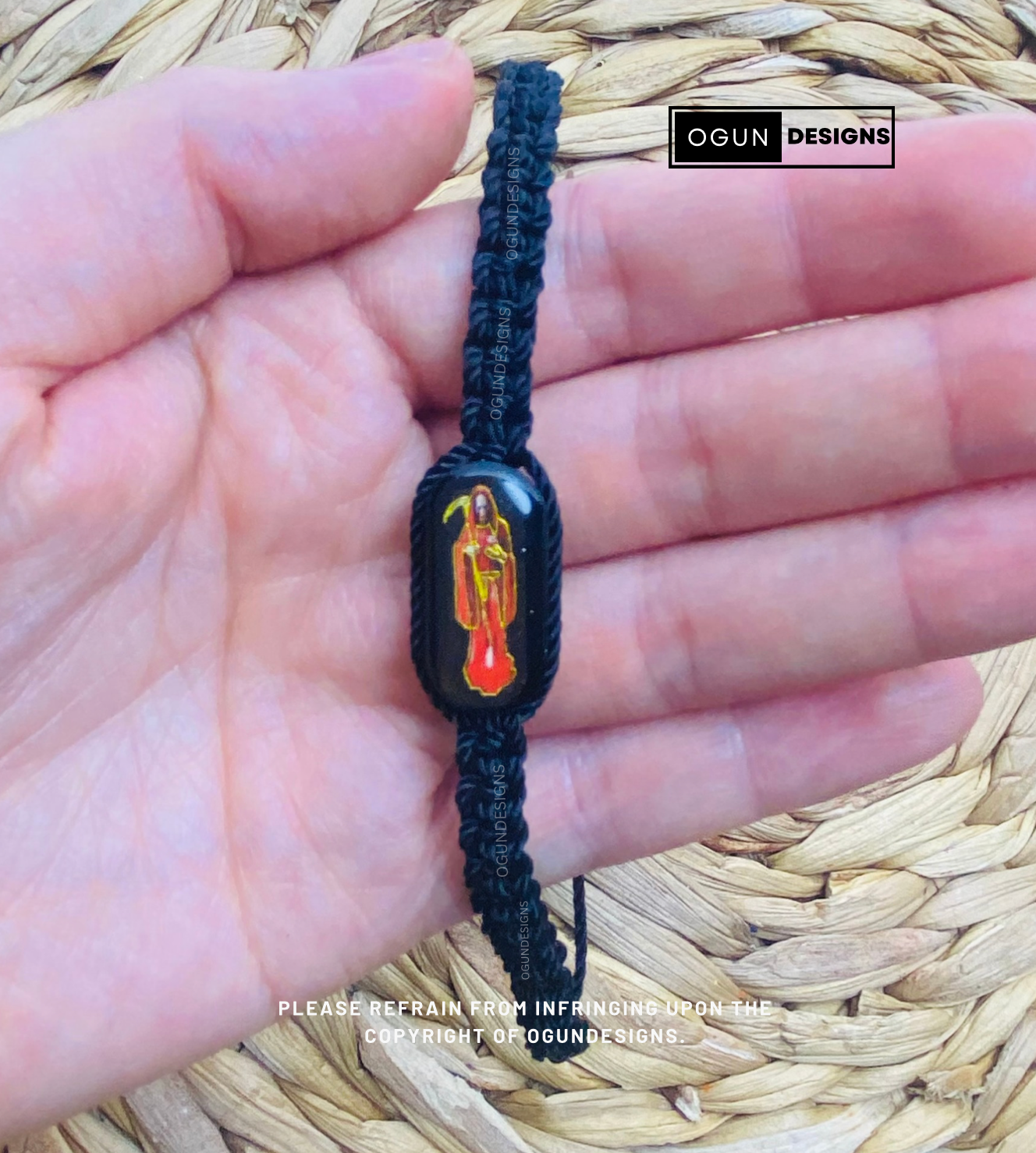 Holy Death Protection Bracelet, Pulsera De Proteccion De La Santa Muerte