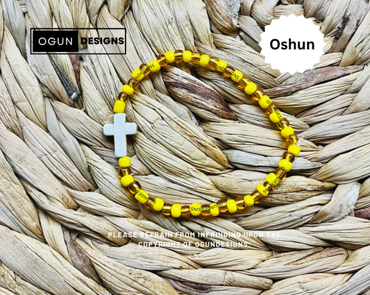 Orisha Santeria Yoruba Protection Bracelets, Oshun Eleke Bracelet, Oshun protection Bracelet