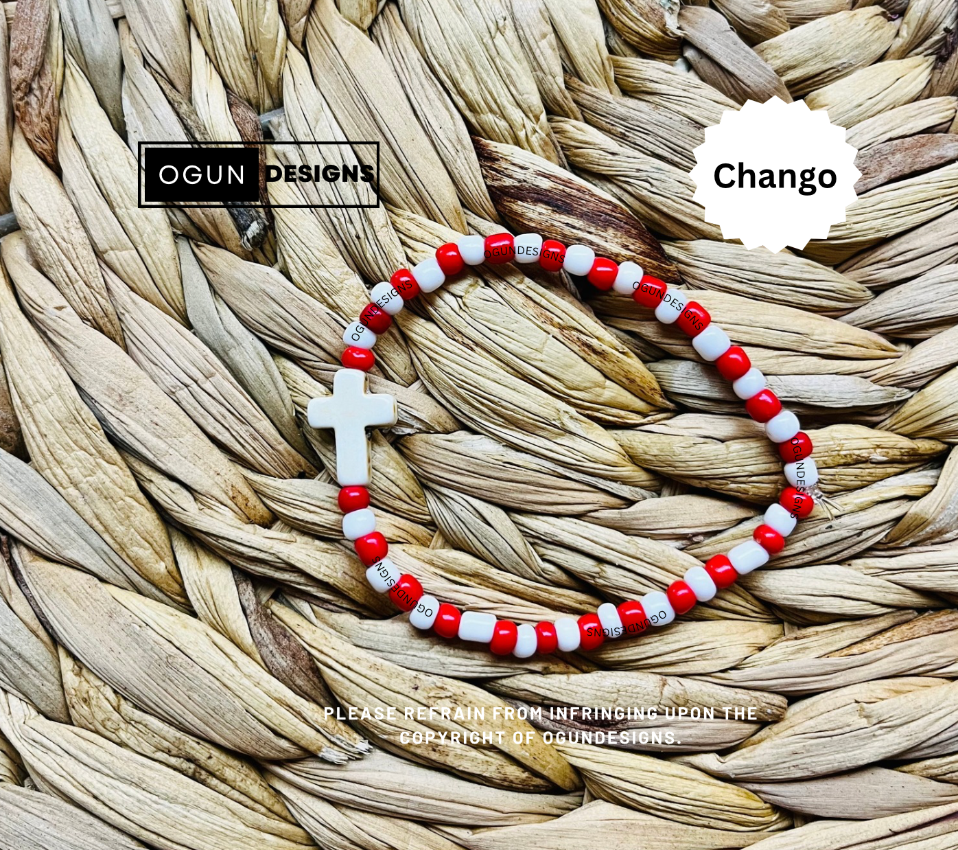 Orisha Santeria Yoruba Protection Bracelets, Chango Eleke Bracelet, Chango protection Bracelet