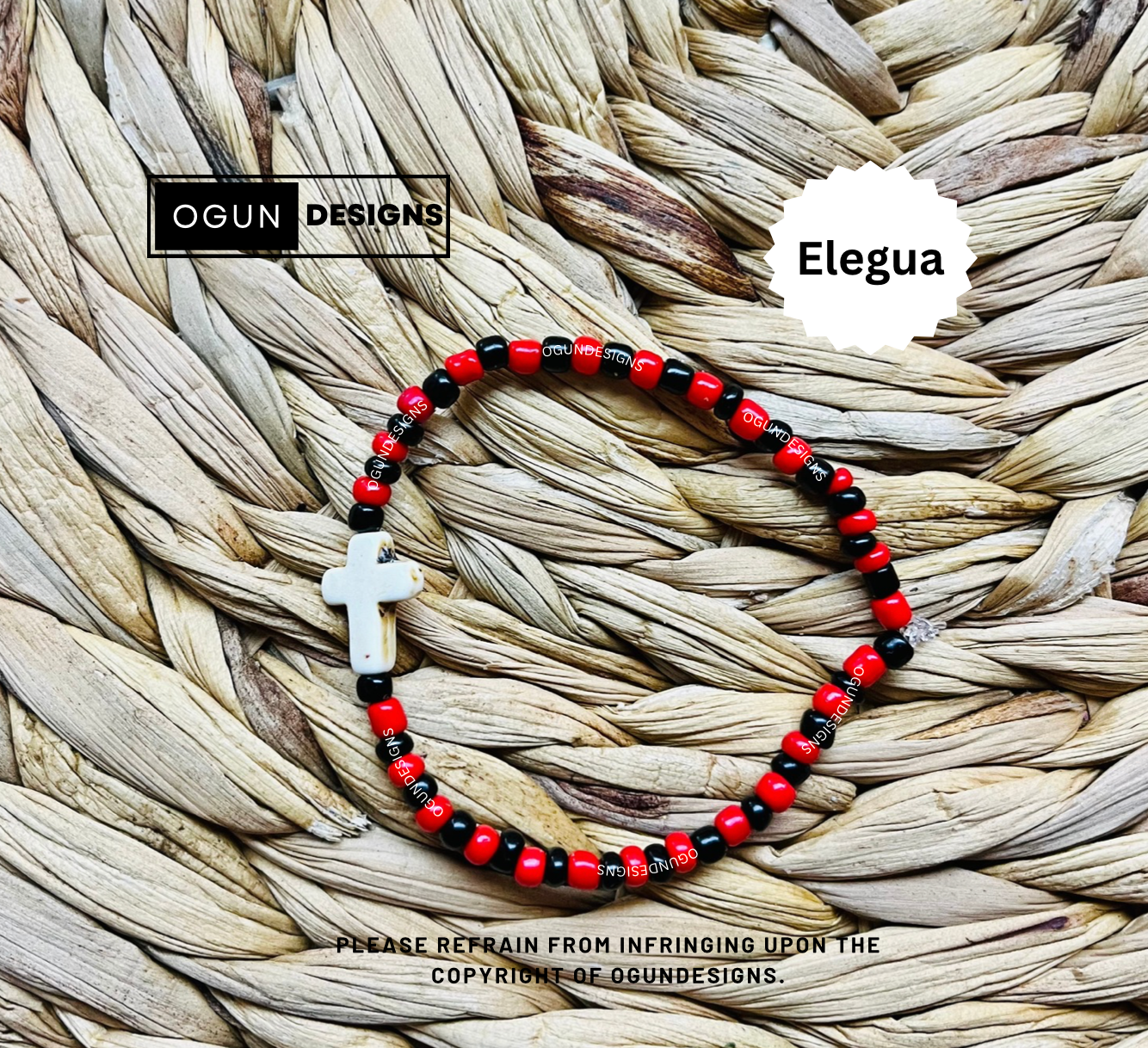 Orisha Santeria Yoruba Protection Bracelets, Elegua Eleke Bracelet, Elegua protection Bracelet