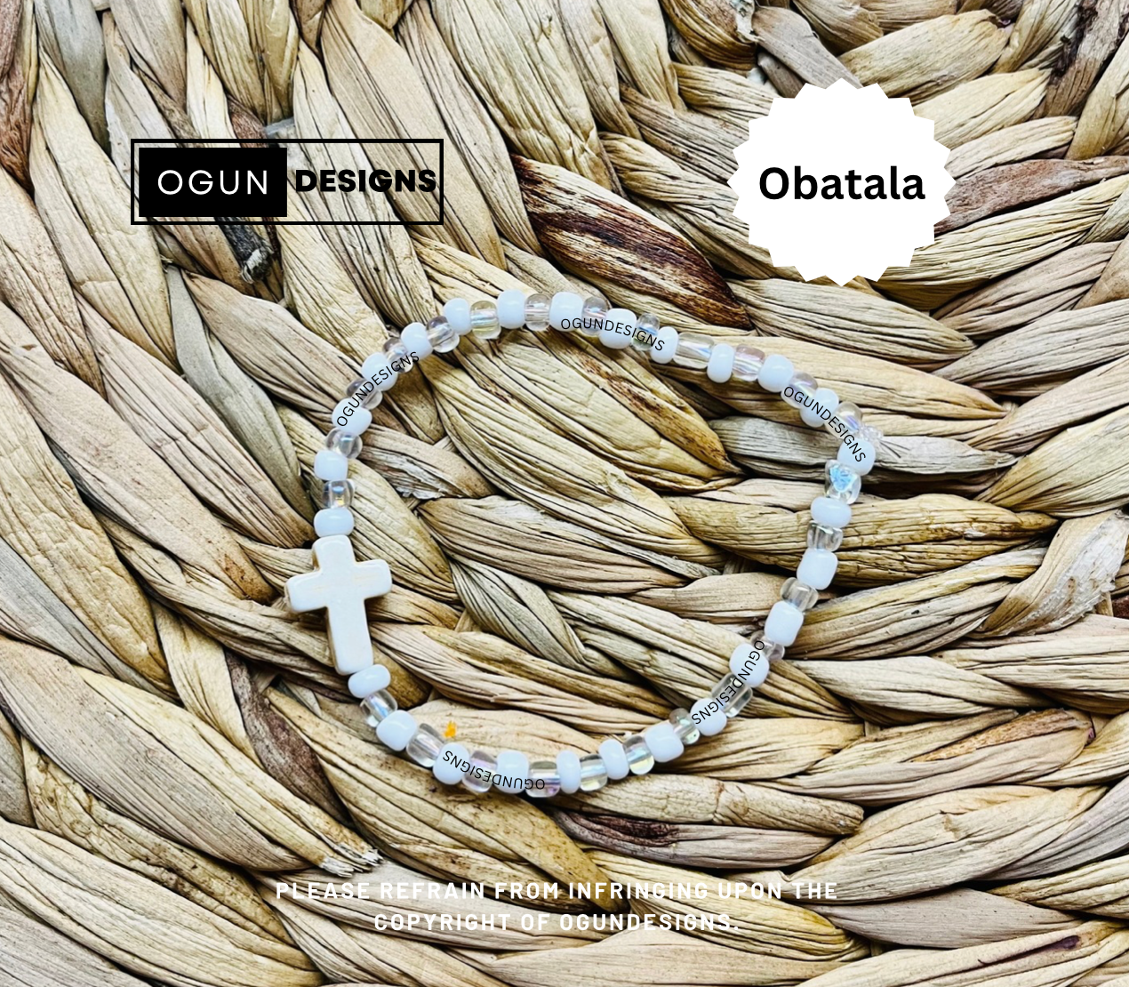 Orisha Santeria Yoruba Protection Bracelets, Obatala Eleke Bracelet, Obatala protection Bracelet
