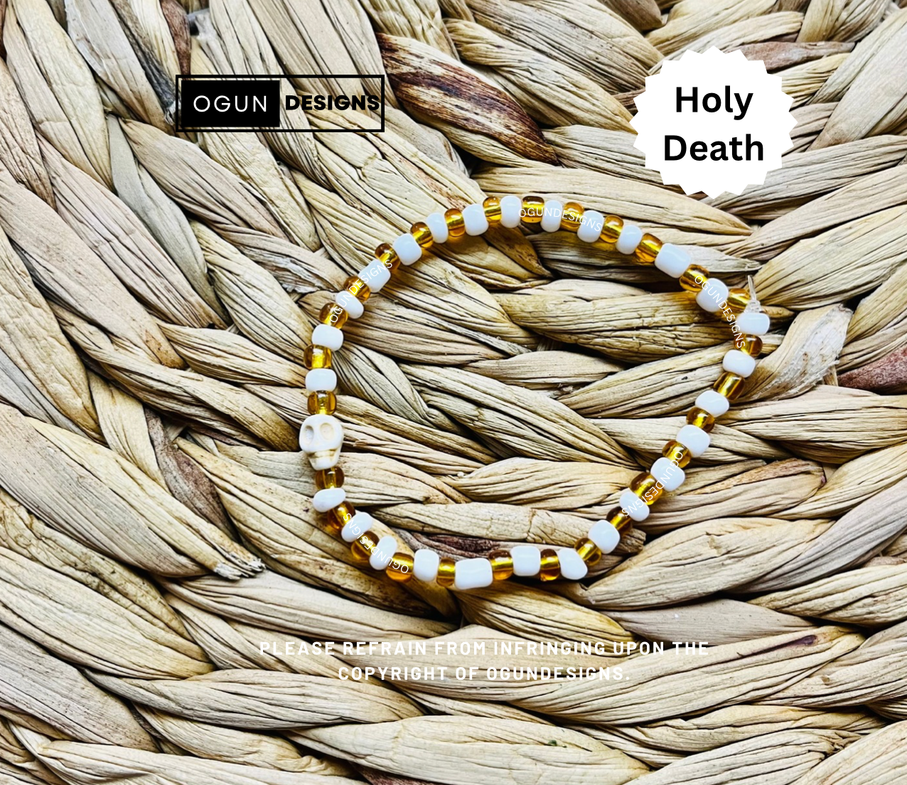 Holy Death Protection Bracelet, Pulsera De Proteccion De La Santa Muerte, Pulsera de la Santa Muerte