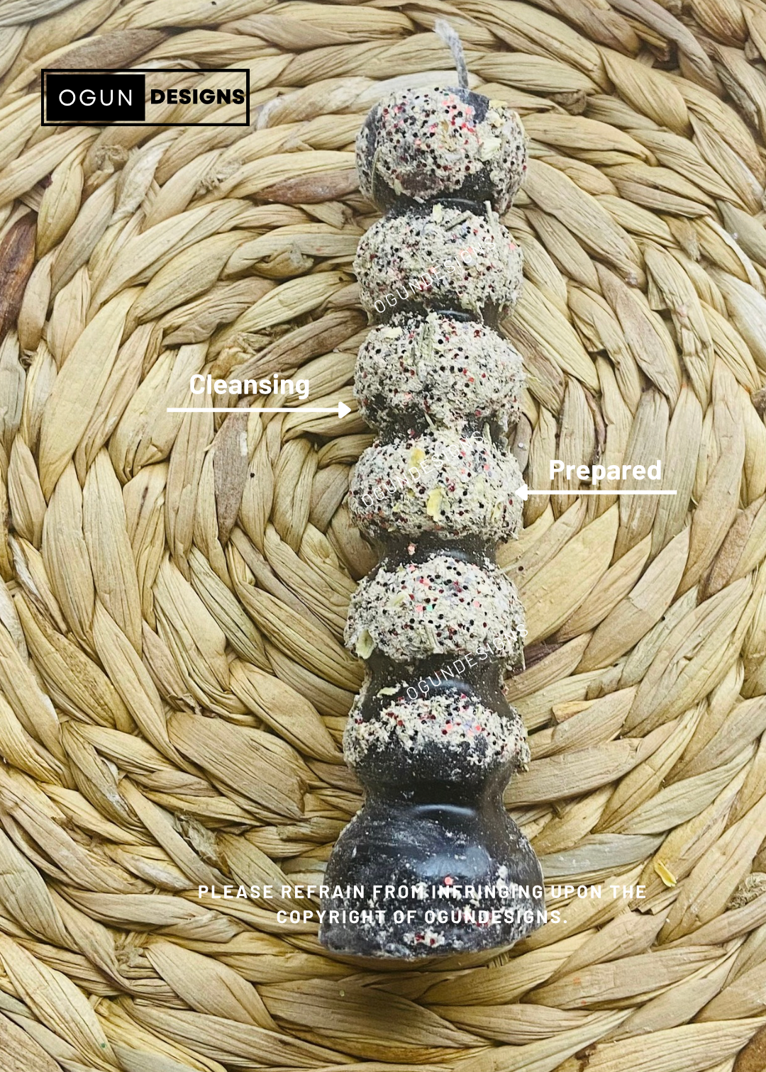 Seven knots cleansing candle, Unhex and Jinx Remover Candle, Vela de Limpia de siete nudos,  Vela para eliminar maleficios y el mal de ojo