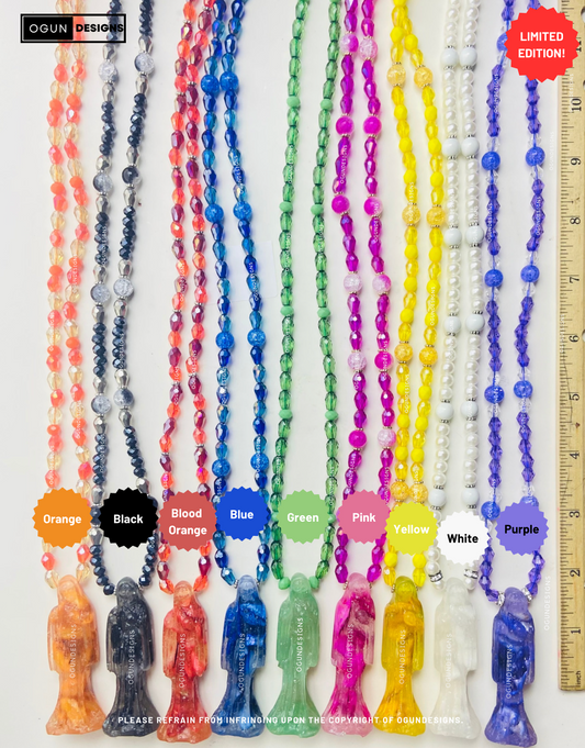 Holy Death protection Necklace, Open roads, love, money etc. Santa Muerte Collar de protección, abre camino, amor, dinero y mas