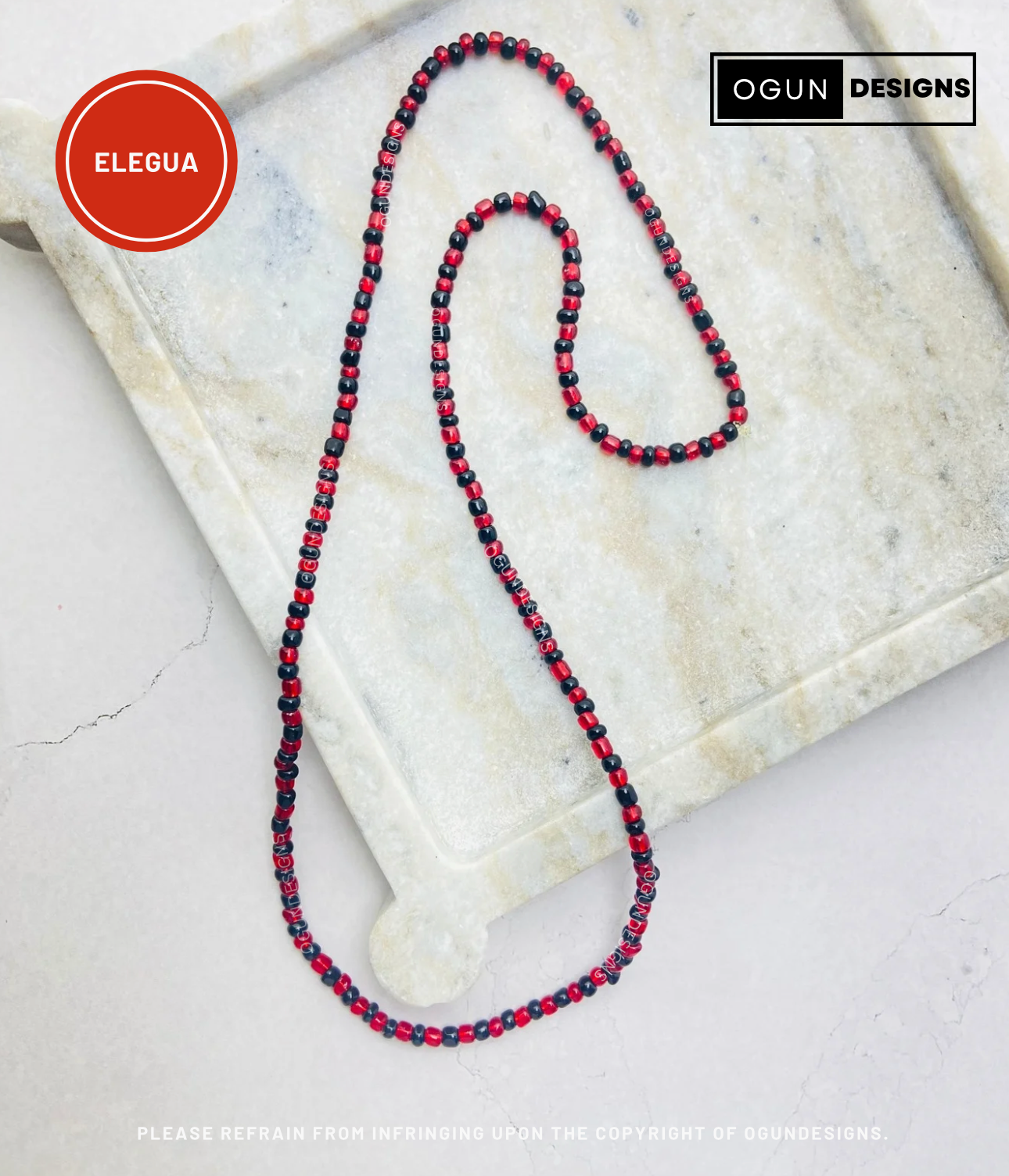 Elegua Eleke Necklace, Elegua protection Necklace, Orisha Santeria Yoruba Protection Necklace, Collar De Elegua
