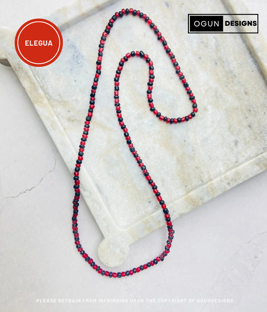 Elegua Eleke Necklace, Elegua protection Necklace, Orisha Santeria Yoruba Protection Necklace, Collar De Elegua