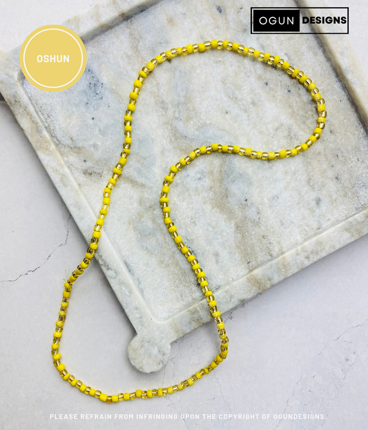 Oshun Santeria Yoruba Protection Necklace, Oshun Eleke Necklace, Oshun protection Necklace, Collar de Oshun