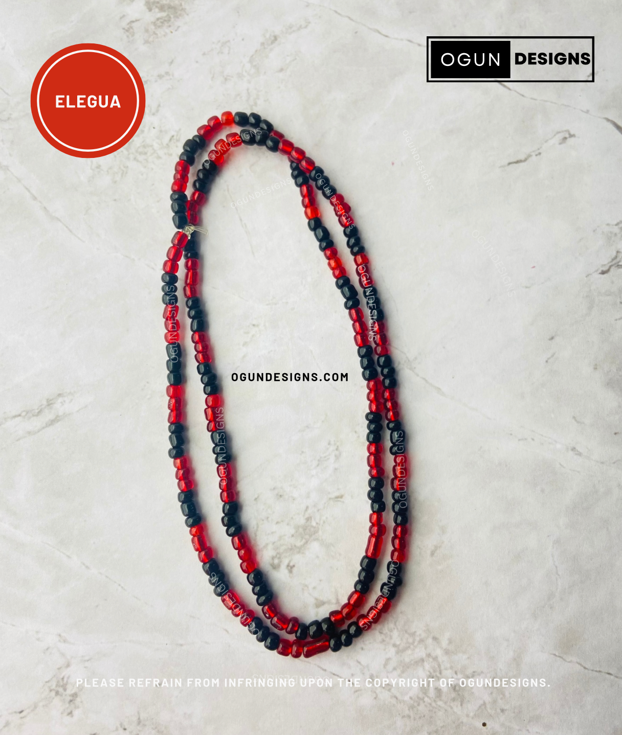 Elegua Eleke Necklace, Elegua protection Necklace, Orisha Santeria Yoruba Protection Necklace, Collar De Elegua