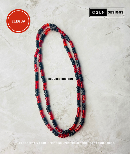 Elegua Eleke Necklace, Elegua protection Necklace, Orisha Santeria Yoruba Protection Necklace, Collar De Elegua