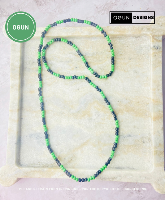 Ogun Necklace, Orisha Santeria Eleke Necklace, Collar De Ogun De Proteccion