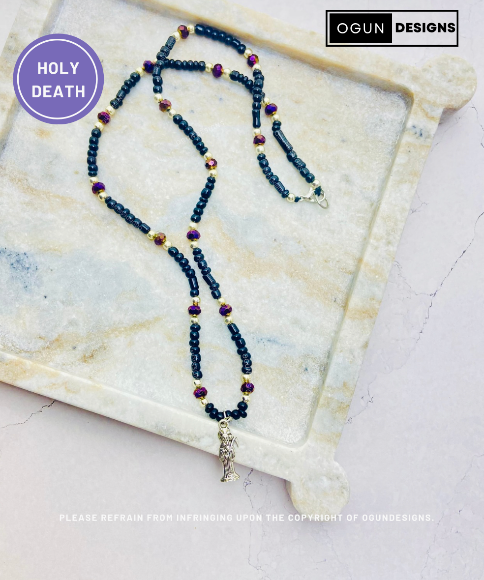 Holy Death protection Necklace, Open roads, love, money etc. Santa Muerte Collar de protección, abre camino, amor, dinero y mas