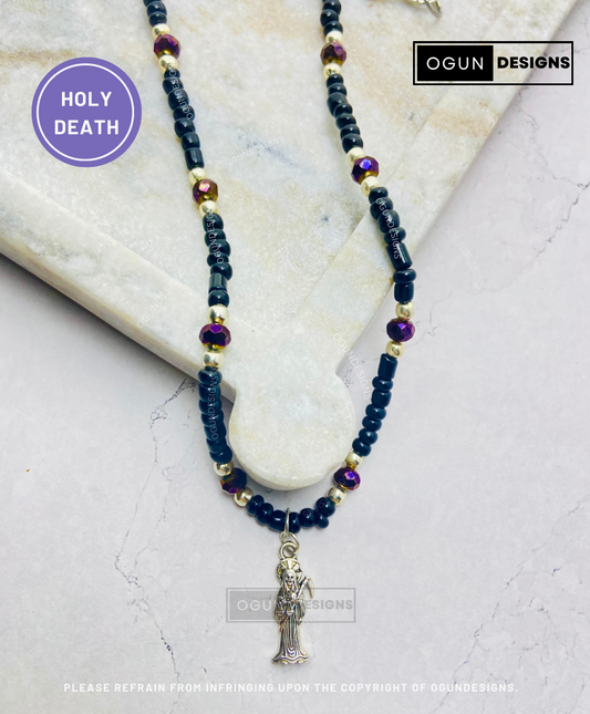 Holy Death protection Necklace, Open roads, love, money etc. Santa Muerte Collar de protección, abre camino, amor, dinero y mas