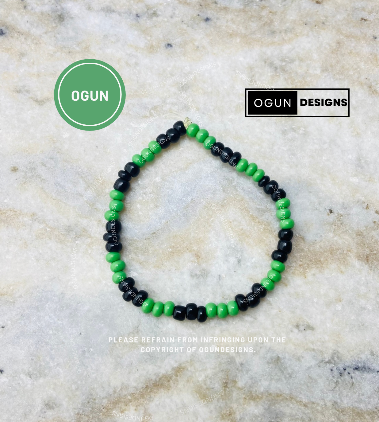 Ogun Orisha Bracelet, Pulsera De ogun, Santeria Ogun de proteccion, Protection Bracelet